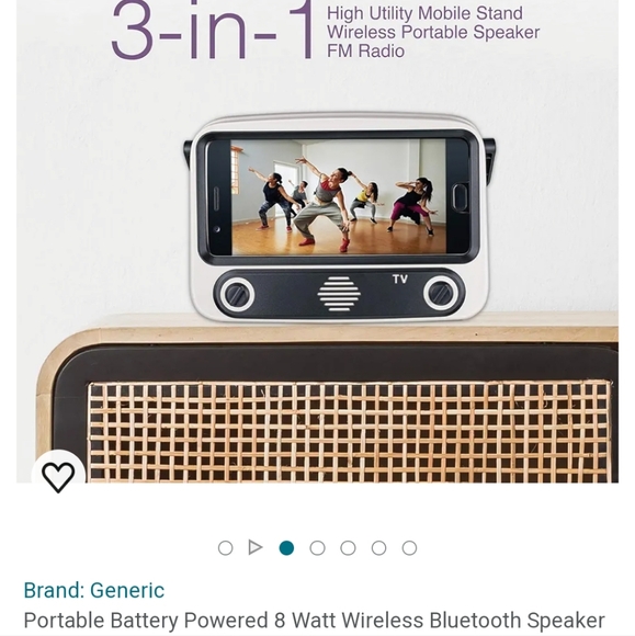 Portable Wireless Speaker with Phone Holder 3-in-1 Phone Holder, stereo,speaker - Picture 6 of 9